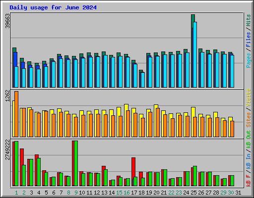 Daily usage for June 2024