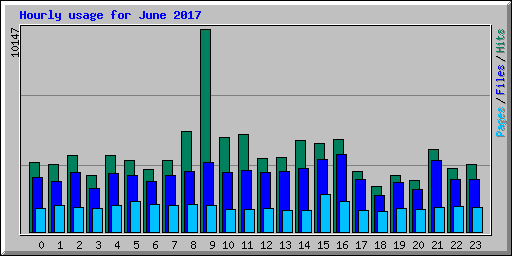 Hourly usage for June 2017