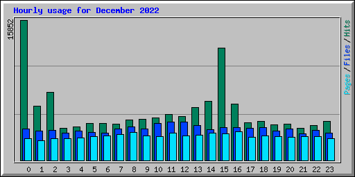 Hourly usage for December 2022