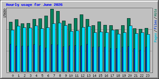 Hourly usage for June 2026