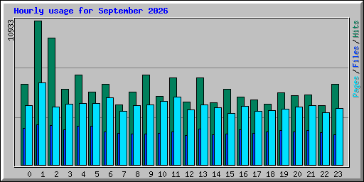 Hourly usage for September 2026